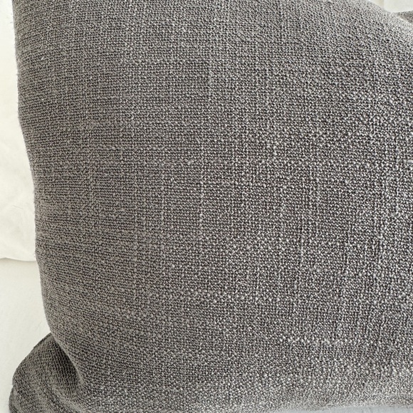 Gray Textured Throw Pillow - Picture 3 of 4